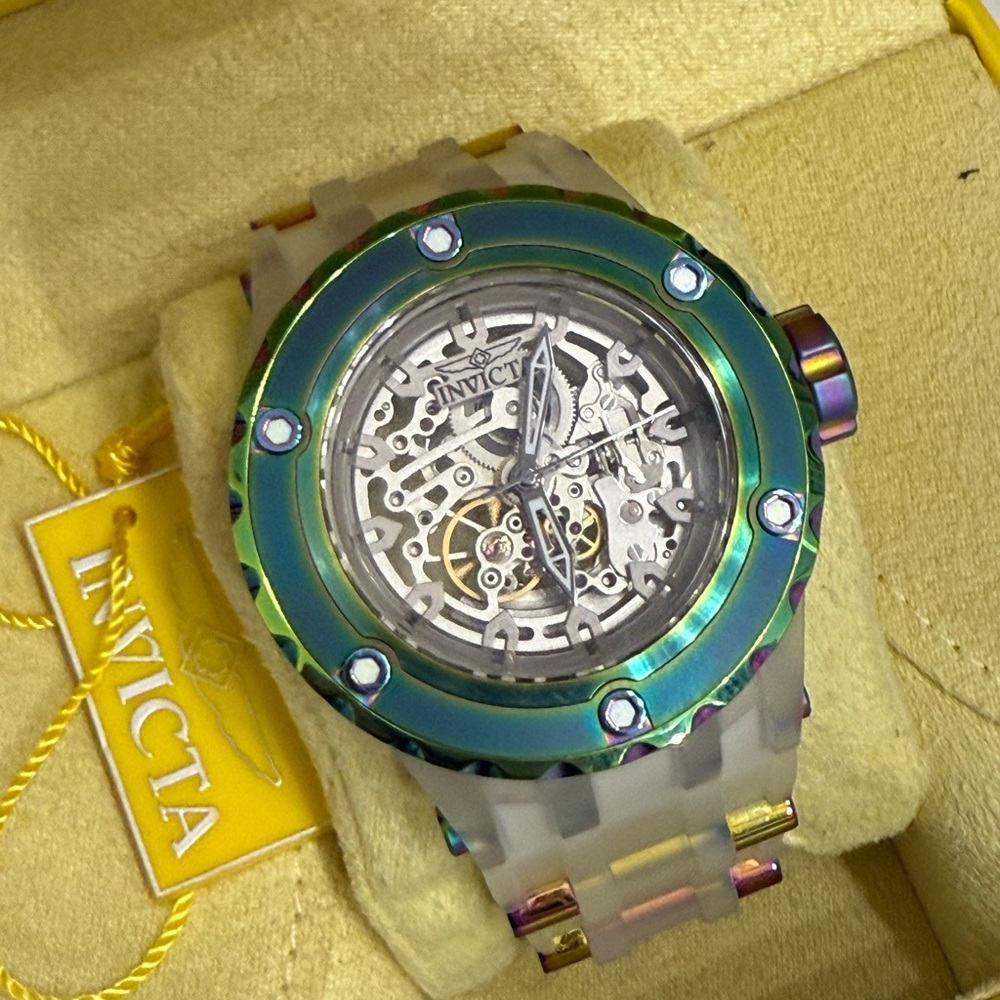 Invicta Iridescent Skeleton Watch